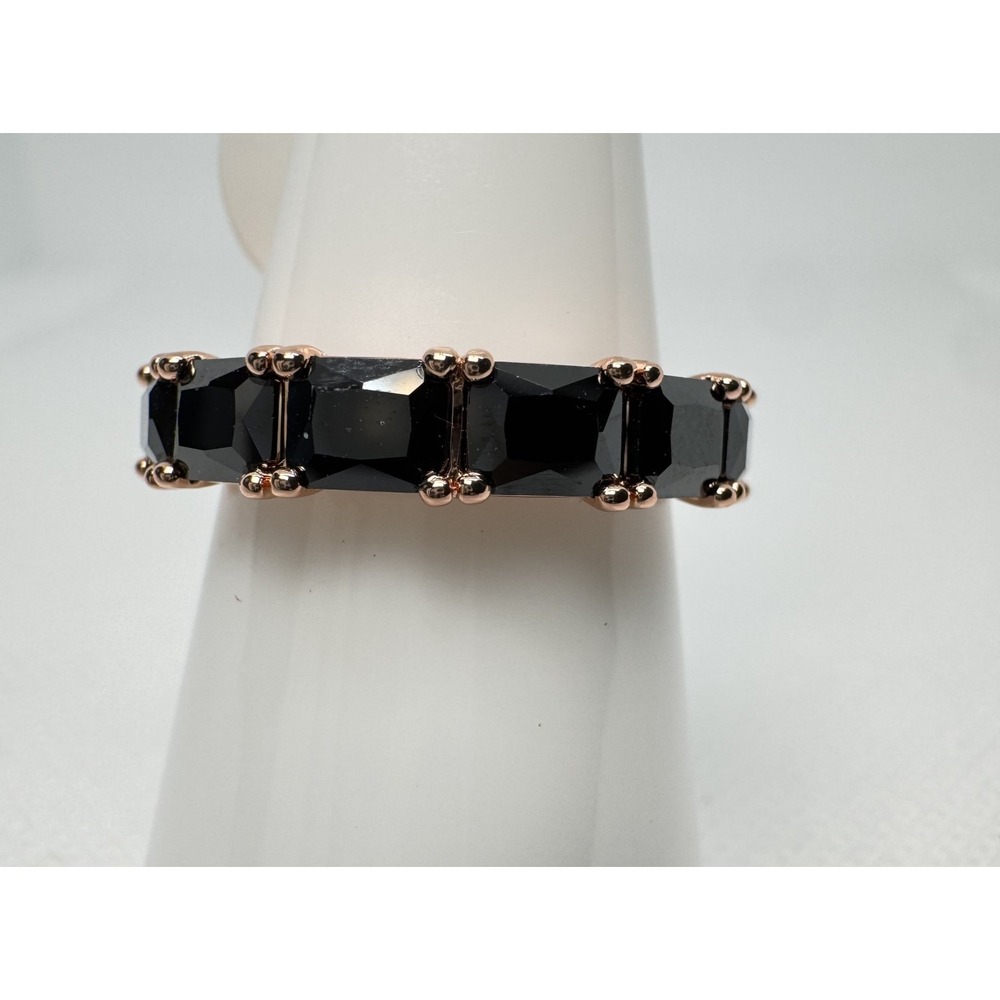 Bomb Party Ring Size 8 RG18929 Remember To Smile Black Onyx Rose Gold
